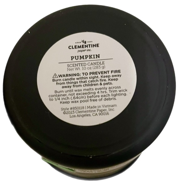 NWT! 🎃 CLEMENTINE 10 Oz. Pumpkin / Skulls Halloween  Jar Candle w/Decorative Lid - Picture 3 of 5